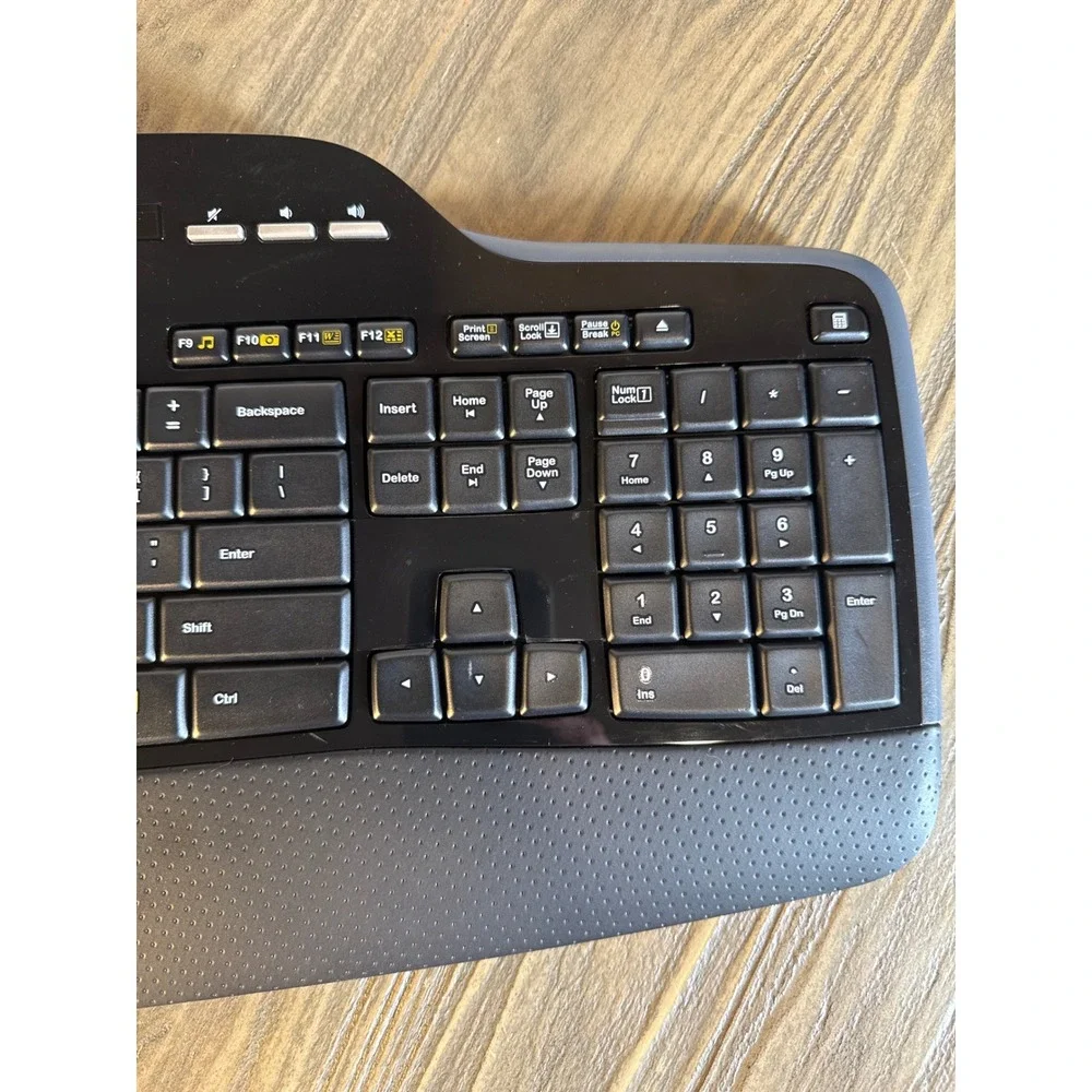 Logitech MK710 Wireless Keyboard Full Size Ergonomic Media Keys Tested No Dongle